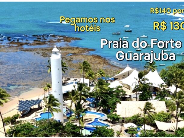 Praia do Forte +  Guarajuba    ( Coletivo, Van ou Ônibus )
