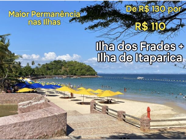 Passeio na Baia de Todos os Santos Ilha  Frades + Itaparica